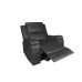 Manilla Black Leather Gel Reclining Chair